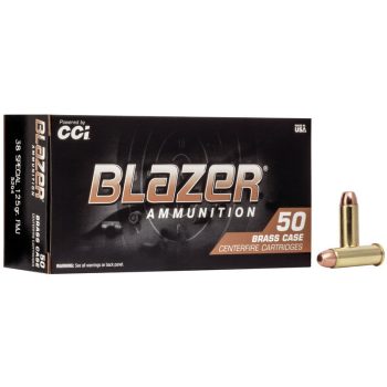 38Spec FMJ 125gr Blazer Brass CCI