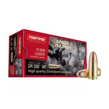Norma 9x19 FMJ Tombak 124gr/8,0g